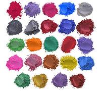 Pigment Mica Powder Set for DIY Mud Bath Soap Dyes Candle Resin Making Pearl Makeup Nails Art Natural Fast Melt Smooth Safe Skin Stunning Color Selection Craft Projects