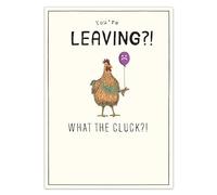 Pigment Productions Funny Leaving Card - Chicken Joke Farewell Card, Embossed Finish, Eco-Friendly, Made in the UK