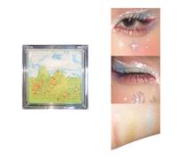 Pigmented Painting Eye Eyeshadow Palette Velvety Texture Long-Lasting Waterproof Makeup Glitter Blendable Pumpkin Pie, Matte Shimmer Eye Shadow Makeup for Halloween Party Daily (01#)