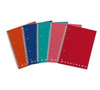 PIGNA 02155595 M A5 Notebook with Holes and Microperforation Spiral, 70 Sheets (Pack of 5)