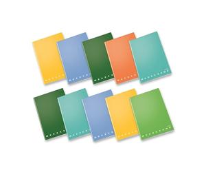 Pigna 02309784M Maxi Notebooks Monochrome Green 80 Pages Squares Without Margin (Pack of 10)