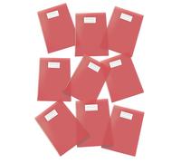 Pigna, 25 x Maxi Coloured Transparent PVC Notebook Cover Notebook Covers A4 210 Micron with Flaps and Corner Pocket Red