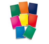 Pigna Colours Pack of 10 A5 Notebooks, Assorted Colours, 4 M, Checked Notebooks