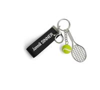 Pigna, Jannik Sinner Tennis Pendant Keyring with Ring and Hook Pack of 1, silver, Normale, Sinner