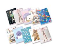 Pigna, Maxi Notebook Assortment for Girls, A4 21 x 29.7 cm, 80 Pages + Lapel, 80 g/m² Paper, 0Q Interior, 5 mm Square with Margin, Assorted Covers, 10 Pieces