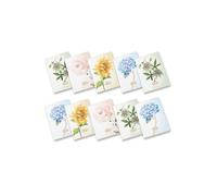 Pigna, Maxi Notebooks Flowers Special, A4 21 x 29.7 cm, 0Q Interior, 5 mm Square, with Margin, 80 g, Recycled Paper, Assorted Subjects, Pack of 10