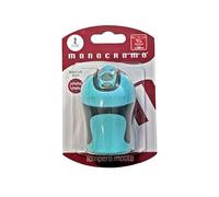 Pigna, Monochrome Pencil Sharpener, Blister Pack of 1, Two Holes, Soft Touch Body, Green, Ideal for School and Office