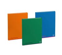 Pigna, Pigna Colours Maxi Notebook with Hardback Cover, Inner 0A, First/Second Grade Lines, 80 g/m², Assorted Covers, 21 x 29.7 cm, 3.
