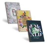 Pigna x Bridgerton, Pack of 3 Maxi Spiral Notebooks, High Folding, Inner 1R, Lined