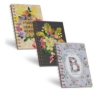 Pigna x Bridgerton, Pack of 3 Spiral Notebooks, High Foliage, Inner 1R, Lined