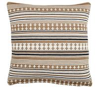 Pignut Somerset Star Blue Knit Stripe Cushion, Synthetic, 45 x 45 x 13 cm