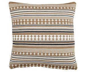 Pignut Somerset Star Blue Knit Stripe Cushion, Synthetic, 45 x 45 x 13 cm