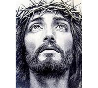 pigpigboss Jesus Diamond Painting by Numbers, 5D Full Diamond Art Painting Kits, Religious Jesus Diamond Painting Dots Arts Crafts for Adult Beginner Holiday Blessing (11.8 x 15.7 inches)
