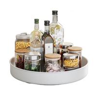 PIGPIGFLY Lazy Susan Turntable,Kitchen Storage Rack,Rotating Spice Rack,Stainless Condiments Organizer,Kitchen Storage & Organisation(31cm)