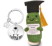 PIGPIGFLY Positive Pickle with Graduation Cap - Exam Gifts for Students 2025, Lucky Charms, Funny Pocket Hug Gift