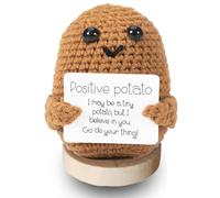 PIGPIGFLY Potato Knitted Doll with Lucky Charm Coin - Anxiety Relief Gift for Women & Stress Relief Office Companion,Exam Gifts,Pocket Hug,Good Luck Gifts