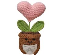 PIGPIGFLY Sunshine Crochet Sunflower with Lucky Charm Coin - Get Well Soon & Positivity Gift for Women,Happy Pickle Alternative, Depression Support Gifts for Women,Exam Gifts,Pocket Hug
