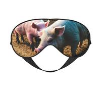 Pigs in Farm Print Comfortable Sleep Eye Mask Men Women Lightweight Travel Nap Meditation Yoga Work