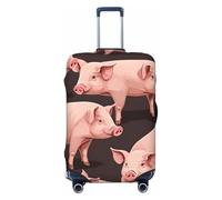 Pigs in Farm Print Stretchable Suitcase Cover Universal Elastic Home Luggage Protector Business Trip