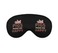 Pigs Make Me Happy Soft Eye Mask Cover Effective Shading Blindfold Comfort Sleep Mask with Elastic Adjustable Strap