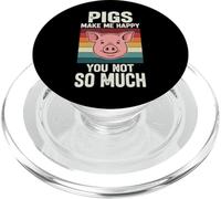 Pigs Make Me Happy You Not So Much PopSockets PopGrip for MagSafe