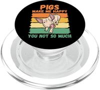 Pigs Make Me Happy You Not So Much PopSockets PopGrip for MagSafe