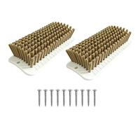 Pigs Self Cleaning Slicker Brushes -2 Pack Grooming and Scratch Brush for Mini Pigs, Rice Root Brush for Enrichment, Includes 10 Mounting Screws
