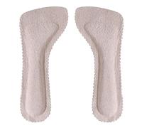 Pigskin Leather Insoles for Women, Premium High Heel Inserts 3/4 Invisible Self-Adhesive Barefoot Insoles (Skin - with Cushion, 40-41)