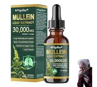 Piguiay Organic Lung Cleansing Mullein Leaf Extract Drops, Mullein Leaf Extract for Lungs, Cleanse and Respiratory Support, Natural Plant Extract, for Men & Women-1 fl oz (1Bottle)