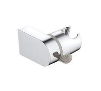 PIH Wall Mounted Shower Bracket for Handheld Shower, Large Angle Adjustable to Meet Any Space Bathroom, w/Bath Ball Hook- Chrome