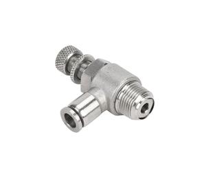 PIHWGUVD Throttle Valve SL 4-12mm Pipe Control 304 Stainless Steel Tube Air Hose Pneumatic Quick Push Fitting Male BSPT Screw Size: 3/8"(12mm-SL(BSPT),M5)