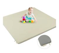 PIIKAGO Super Soft Vegan Leather Padded Baby Mat, Baby Play Mat, 48" x 48", Thick Foam Non-Slip Padded Mat for 6-12 Months Baby, Fits