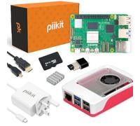 PiiKit Starter Kit for Raspberry Pi 5 4 GB | 64 GB MicroSD Card | 27 W Power Supply | Case with Integrated Fan and Heat Sink | 4K 60 Hz Micro-HDMI Cable