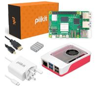 PiiKit Starter Kit for Raspberry Pi 5 4 GB - Essential Edition | 27 W Power Supply | Case with Integrated Fan and Heat Sink | 4K 60 Hz Micro-HDMI Cable