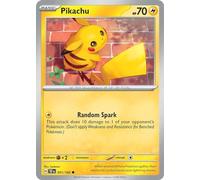 Pikachu 051/162 Common Pokemon Card (SV Temporal Forces) + 1x TitanCards® Toploader
