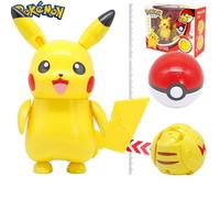 (Pikachu+Poke Ball) Deformable Pokemon Ball Action Figures Pokemon Throw N Pop Poke Ball Collectible Toy