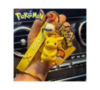 (Pikachu) Pokemon Pikachu Keychain Key Ring mini figures Psyduck Charmander Bulbasaur
