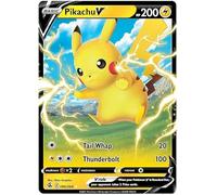 Pikachu V 086/264 Ultra-Rare Rare Pokemon Card (SWSH Fusion Strike) + 1x TitanCards® Toploader