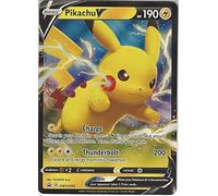 Pikachu V SWSH061 JUMBO OVERSIZED Pokemon Promo Card (Shining Fates) + 1x TitanCards® Toploader