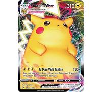 Pikachu VMAX 044/185 Ultra Rare Pokemon Card (SWSH04 Vivid Voltage) + 1x TitanCards® Toploader