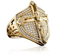 PikaLF Christian Jesus Cross Ring for Men, Crucifix Ring, Medieval Shield Ring, Crusader Sword Rings, Religious Amulet Ring, Christian Catholic Ring Jewelry for Men Boys, Metal, not known