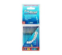 Pikdent Interdental Brushes - Coated Steel Core and Tynex Bristles - Size 5 Semiconic, Blue, 0.8 mm, 10 Units
