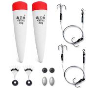 Pike Dead Bait Float x2-30GR Pike Floats - Rigs Fishing Kit Including Trace Hooks Float - UK POST