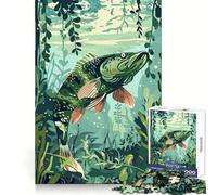 Pike Fish Underwater 1000 Piece Jigsaw Puzzles for Adults Teenagers Wise Think Toy Stress Relief Clear Cut (38x52cm)
