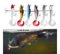 Pike Lures, 6 PCS Lifelike Pike Fishing Lures, Perch Lures for Freshwater and Saltwater, Pike Lure with Hooks, Fishing Lures Pike and Perch, Fishing Gifts, Fishing Accessories, Family Fishing Gear