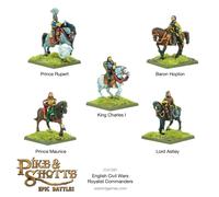 Warlord Games Royalist Commanders- Epic Scale Miniatures for Pike & Shotte Highly Detailed English Civil Wars Miniatures for Table-top Wargaming