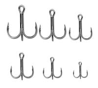 PIKE TREBLE HOOKS PREDATOR X STRONG - BARBED SEMI BARBLESS Size 2 4 6 8 10 (BARBED, SIZE 8)