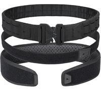PIKEON Nylon Quick Release Tactical Duty Belt with Inner & Anti-slip, Black, S