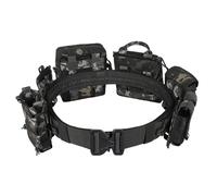 PIKEON Tactical Belt Battle Law Enforcement Molle Airsoft Duty Belt Quick-Release with Pouches 8 in 1 (BlackCP)