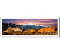 Pike's Peak and Garden of the Gods 12 inches x36 inches Colorado Mountain Landscape Photographic Print Panorama Poster Photo Picture Standard Size